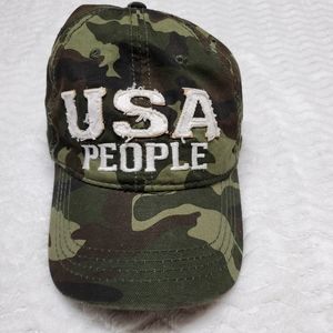 Pavilion USA PEOPLE camo Baseball Hat Cap Adjustable Strap One Size